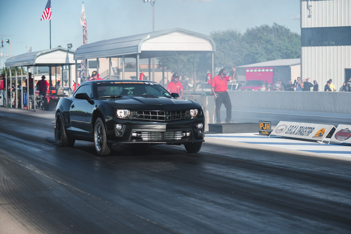 Michael DeRonda’s 2010 Chevy Camaro SS, SSCamaroux, at the dragstrip