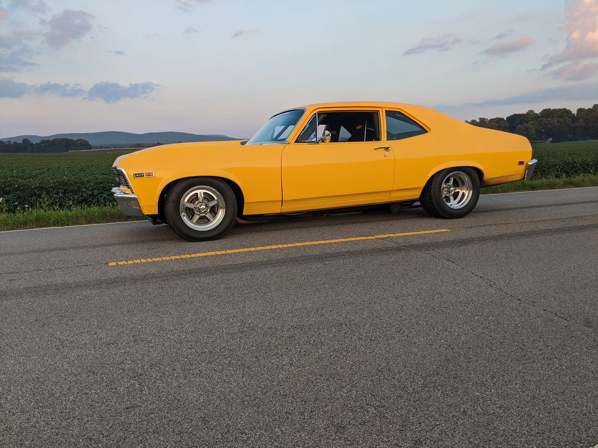 Clyde Carlson’s yellow 1969 Chevy Nova
